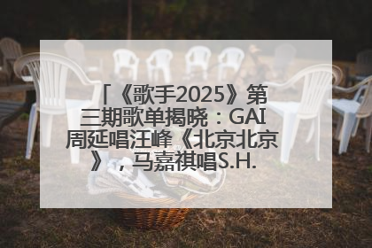 《歌手2025》第三期歌单揭晓：GAI周延唱汪峰《北京北京》，马嘉祺唱S.H.E《你曾是少年》