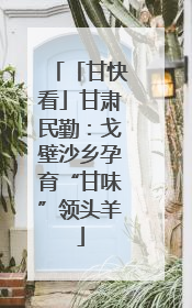 「甘快看」甘肃民勤：戈壁沙乡孕育“甘味”领头羊