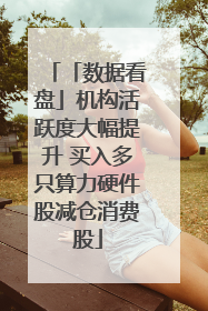 「数据看盘」机构活跃度大幅提升 买入多只算力硬件股减仓消费股