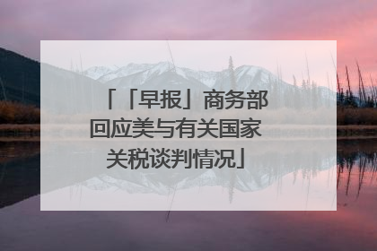 「早报」商务部回应美与有关国家关税谈判情况