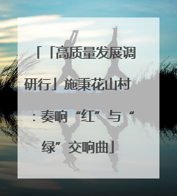 「高质量发展调研行」施秉花山村：奏响“红”与“绿”交响曲