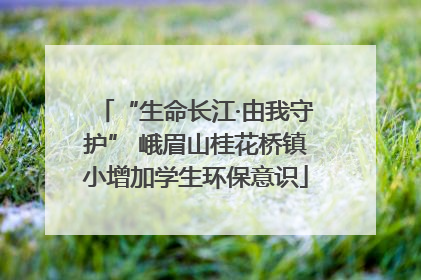 “生命长江·由我守护” 峨眉山桂花桥镇小增加学生环保意识