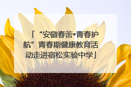 “安徽春蕾•青春护航”青春期健康教育活动走进宿松实验中学