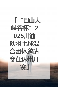 “巴山大峡谷杯”2025川渝陕羽毛球混合团体邀请赛在达州开赛