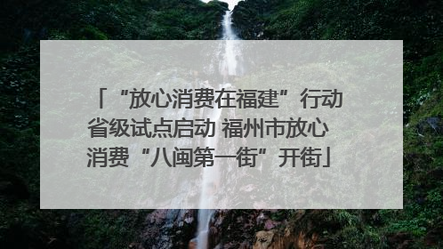 “放心消费在福建”行动省级试点启动 福州市放心消费“八闽第一街”开街