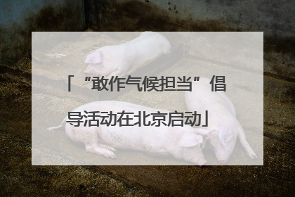 “敢作气候担当”倡导活动在北京启动