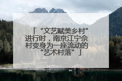 “文艺赋美乡村”进行时，南京江宁佘村变身为一座流动的“艺术村落”