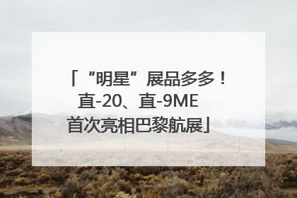 “明星”展品多多！直-20、直-9ME首次亮相巴黎航展