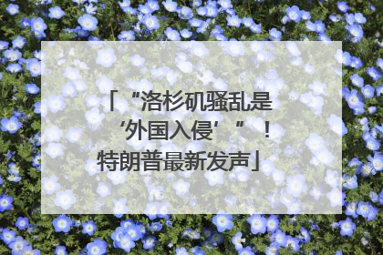 “洛杉矶骚乱是‘外国入侵’”！特朗普最新发声