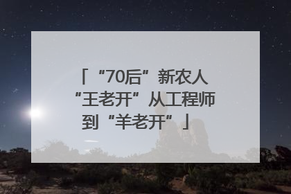 “70后”新农人“王老开”从工程师到“羊老开”