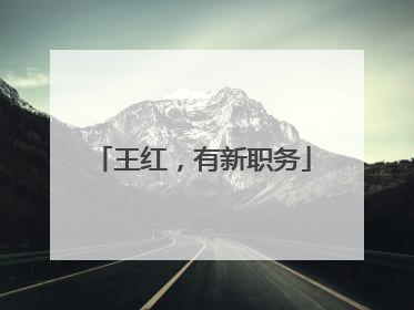 王红，有新职务