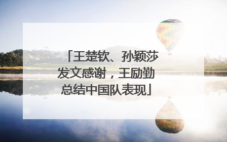 王楚钦、孙颖莎发文感谢，王励勤总结中国队表现