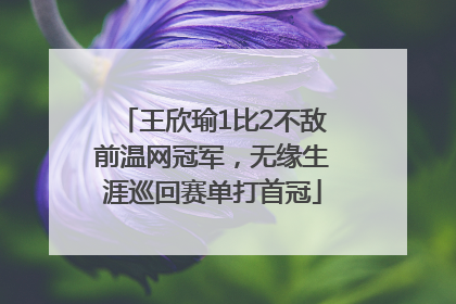 王欣瑜1比2不敌前温网冠军，无缘生涯巡回赛单打首冠