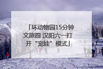 环动物园15分钟文旅圈 汉阳六一打开“宠娃”模式