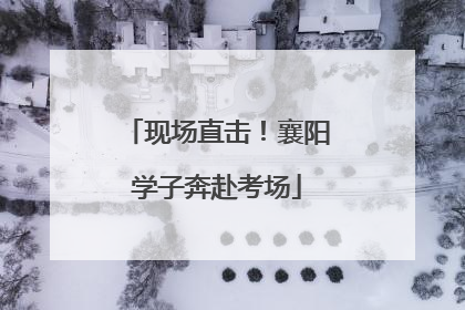 现场直击！襄阳学子奔赴考场