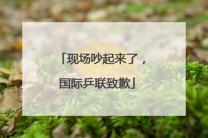 现场吵起来了，国际乒联致歉