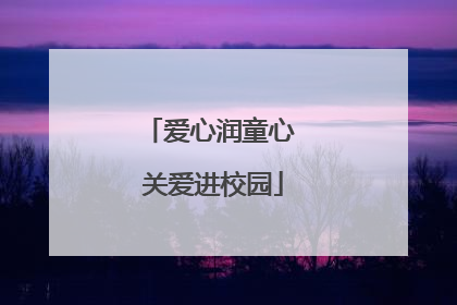 爱心润童心 关爱进校园