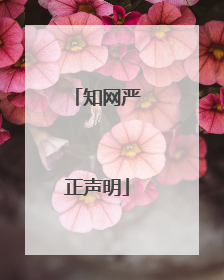 知网严正声明
