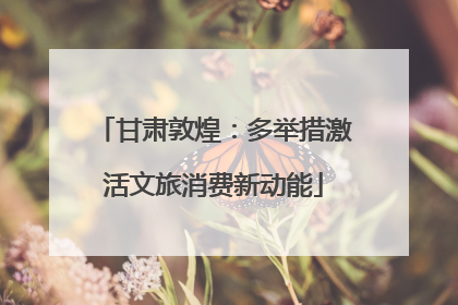 甘肃敦煌：多举措激活文旅消费新动能