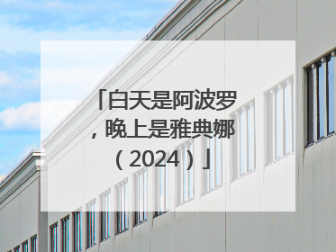 白天是阿波罗，晚上是雅典娜（2024）