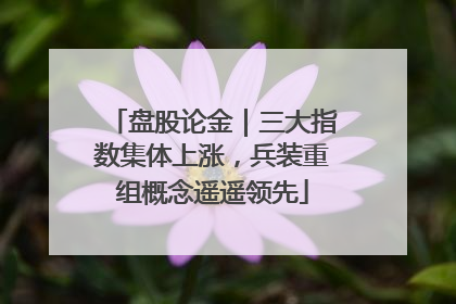 盘股论金｜三大指数集体上涨，兵装重组概念遥遥领先