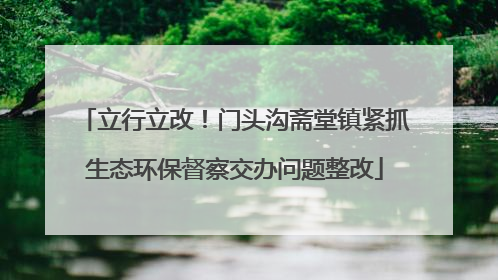 立行立改！门头沟斋堂镇紧抓生态环保督察交办问题整改
