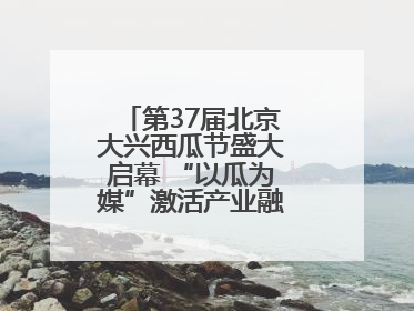 第37届北京大兴西瓜节盛大启幕 “以瓜为媒”激活产业融合发展新动能