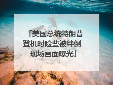 美国总统特朗普登机时险些被绊倒 现场画面曝光