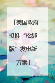 美国政府拟推“松绑版”发电新方案