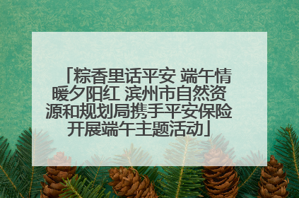 粽香里话平安 端午情暖夕阳红 滨州市自然资源和规划局携手平安保险开展端午主题活动