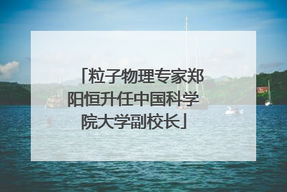 粒子物理专家郑阳恒升任中国科学院大学副校长