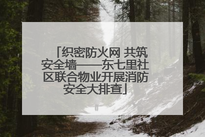 织密防火网 共筑安全墙——东七里社区联合物业开展消防安全大排查