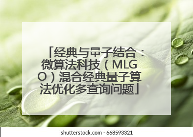 经典与量子结合：微算法科技（MLGO）混合经典量子算法优化多查询问题