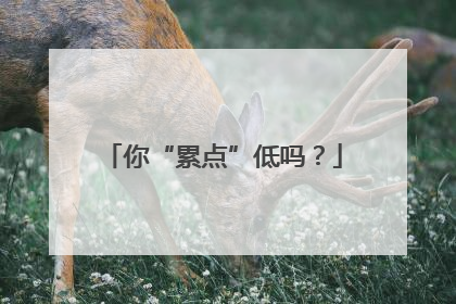你“累点”低吗？