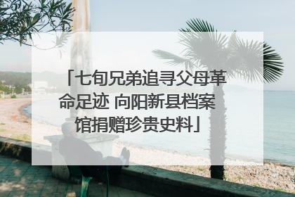 七旬兄弟追寻父母革命足迹 向阳新县档案馆捐赠珍贵史料