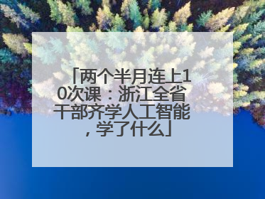 两个半月连上10次课：浙江全省干部齐学人工智能，学了什么