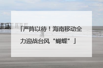 严阵以待！海南移动全力迎战台风“蝴蝶”