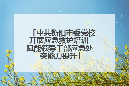 中共衡阳市委党校开展应急救护培训 赋能领导干部应急处突能力提升