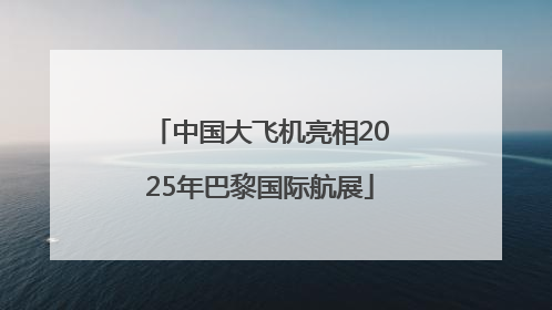中国大飞机亮相2025年巴黎国际航展