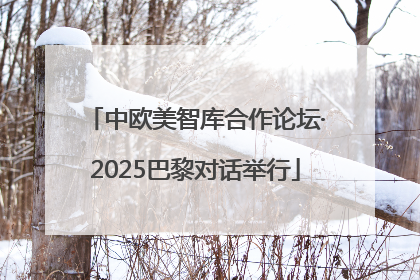 中欧美智库合作论坛·2025巴黎对话举行