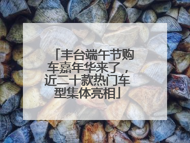 丰台端午节购车嘉年华来了，近二十款热门车型集体亮相