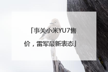 事关小米YU7售价，雷军最新表态