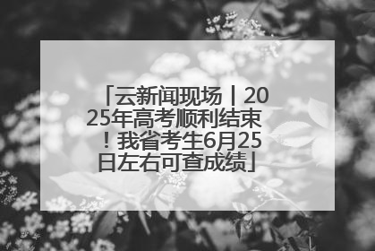 云新闻现场丨2025年高考顺利结束！我省考生6月25日左右可查成绩