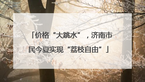 价格“大跳水”，济南市民今夏实现“荔枝自由”
