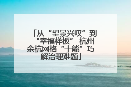 从“望景兴叹”到“幸福样板” 杭州余杭网格“十能”巧解治理难题