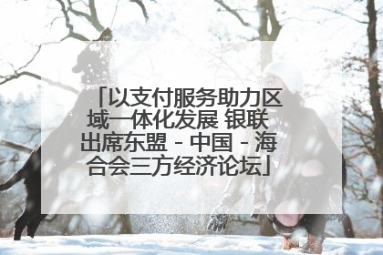 以支付服务助力区域一体化发展 银联出席东盟－中国－海合会三方经济论坛