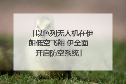 以色列无人机在伊朗低空飞翔 伊全面开启防空系统