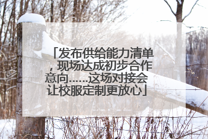 发布供给能力清单，现场达成初步合作意向……这场对接会让校服定制更放心