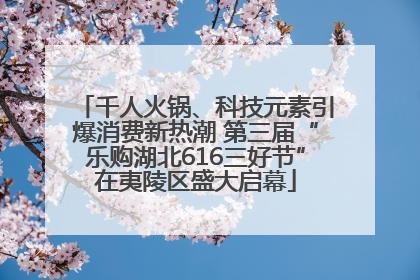 千人火锅、科技元素引爆消费新热潮 第三届“乐购湖北616三好节”在夷陵区盛大启幕