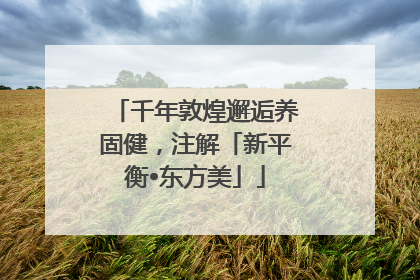 千年敦煌邂逅养固健，注解「新平衡•东方美」